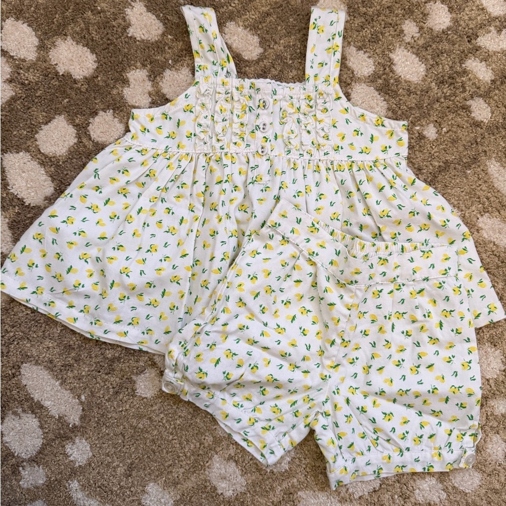 NWOT Petite Plume Yellow Floral Set 2T